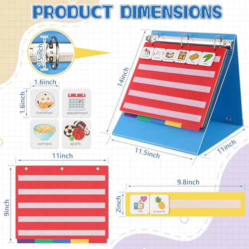 Dunzoom Visual Communication Book, 300 ASD Laminate Nonverbal Autism Cards Board Schedule for Nonverbal Kids Language Vocabulary Speech Articulation Therapy, ADHD & Apraxia Learning Special Education - Image 3