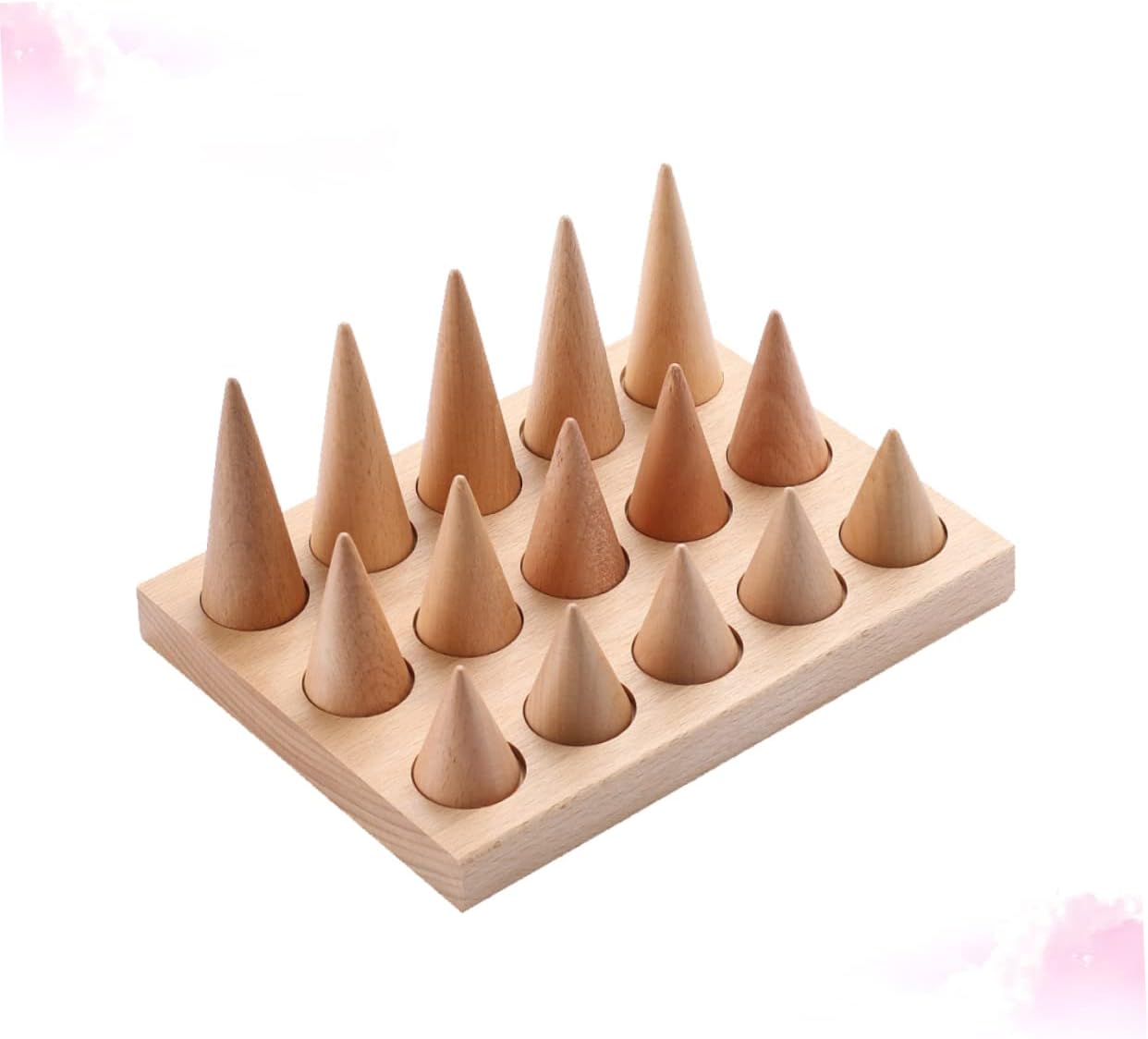 Solid Wood Ring Storage Tray Ring Display Stand Jewelry Display Storage Jewelry Rack