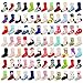 20 Pairs Baby Boy Girl Socks Wholesale Baby Cotton Socks Bulk Toddler Kids Socks Bundle (Pattern at Random) Girls 1-3T