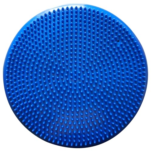 Image of AppleRound Inflated Wobble Cushion with Hand Pump, Air Stability Board (Extra Thick), Core Balance Disc for Adults, Sensory Wiggle Seat for Kids, Flexible Seating for All Age, 13.5in / 34cm Diameter