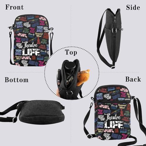 GJTIM Theatre Life Gift Theatre Life Crossbody Bag Drama Actor Actress Stage Performer Musical Artist Gift For Theatre Lovers 6