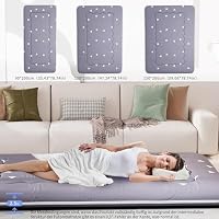 Kiseely Japanische Futon-Matratze, Faltbare Tatami-Matte, tragbare Schlafunterlage mit Tasche und Gurt, Bodenmatratze, verdickte Schlafmatratze, Camping-Matratze (Grau YU1, 120X200cm) – Ansicht 2