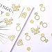 MEYSIMOON Bridal Shower Decorations 300pcs Table Glitter Confetti for Engagement Party Decor Bride to be,Diamond,Ring and Circle Gold Paper Confetti for Wedding Bachelorette Party Favors (Gold)