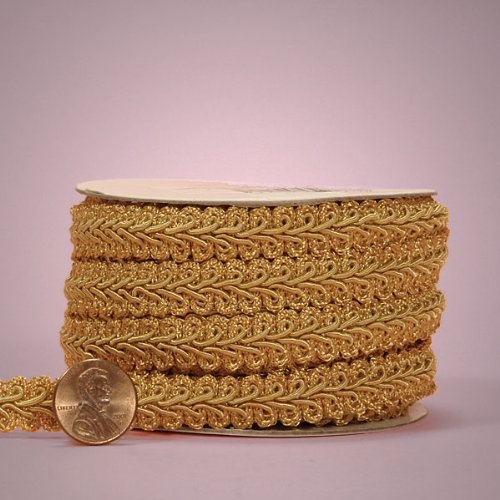Old Gold Gimp Braid Trim 5/8" X 10 Yards…