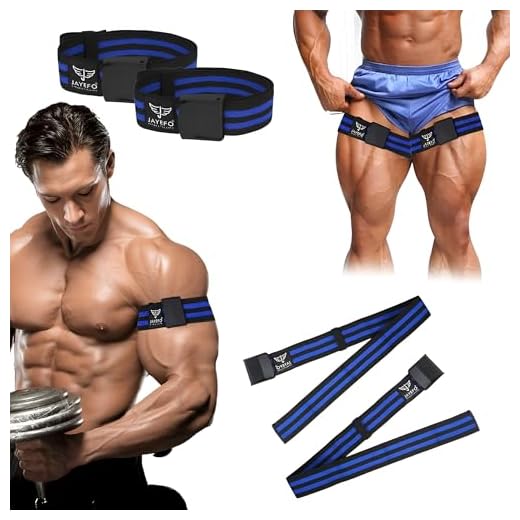 Jayefo Sports Muscle Blaster Blood Flow Restriction Bands Occlusion Straps Biceps Muscle Builder Weightlifting Powerlifting Fitness Exercise Training Gym 4 Pack|2pairs for Arms & Legs
