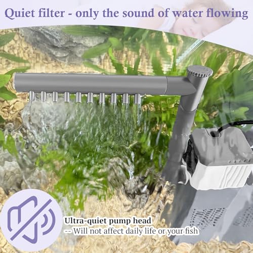 VILLNO 12W 700LPH Ultra Powerful Aquarium Filter for 60-180L Fish Tank - Image 4