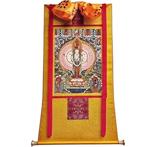 Gandhanra Avalokiteshvara Thangka Kunstdruck mit Rahmen