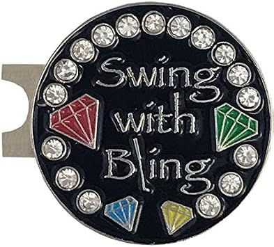 Giggle Golf Bling Ball Marker with Hat Clip Divas & Diamonds Collection Sparkly Golf Gift for Women, Fun Golf Accessories for Tournaments, Gifts & Events