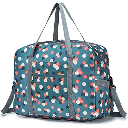 BAGZY Bolso de Viaje 45x36x20 Plegable Bolsa de Hombro de Gimnasio Bolsa Deportiva Mano Maleta de Viaje Weekend Cabina de Equipaje Bolso Holdall Bolsa Fines de Semana Equipaje 40L Flor