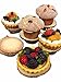 Set of 6 Mini Wooden Rustic country style Cupcake dessert stand dish