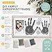 Kate & Milo DIY Family Handprint Frame Kit, Fathers Day Gift, Family Photo Keepsake Craft Frame with Paint, Rustic Farmhouse Home Décor