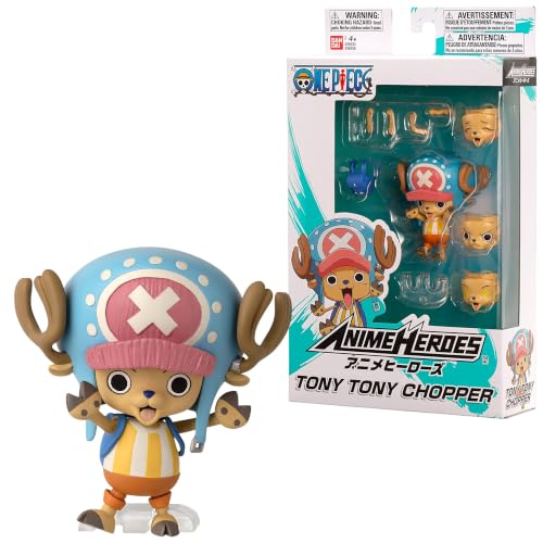 Image of ANIME HEROES 6cm One Piece Tony Tony Chopper Figure | Bandai One Piece Anime Figure - Chopper Toy - Articulated Chopper Anime Figure With Swappable Arms Faces - Best Anime Gifts