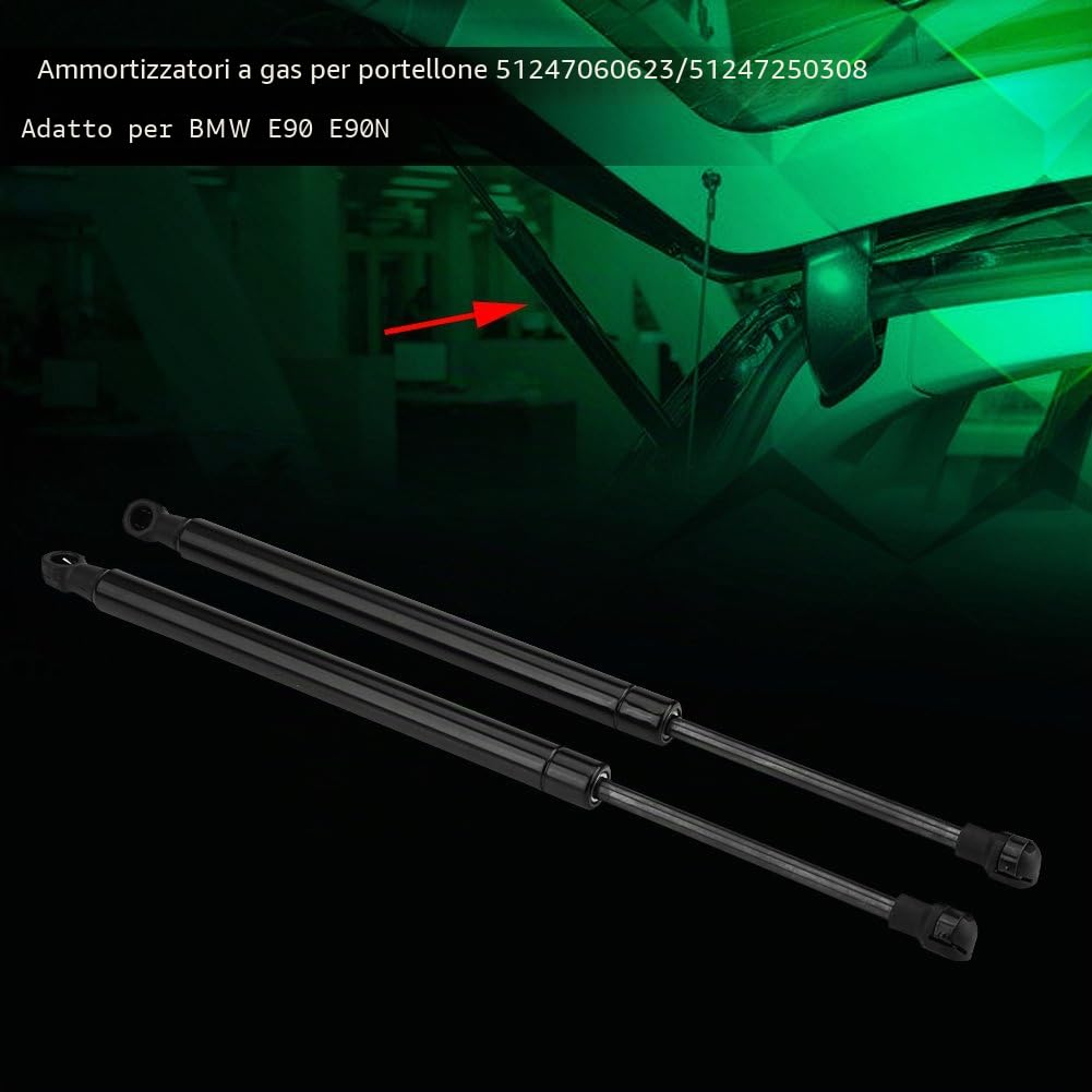 Yctze Pistoni Portellone Posteriore Punto 94 B418 - Molle A Molla Supporto Gas Portellone Posteriore, Molle A Gas Portellone Posteriore per E90 E90N 323I 325I 328I 330I 51247060623 51247250308