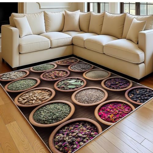 Tapis de chambre fille doux et lavable couleur brun clair pour couloir et salon cosy