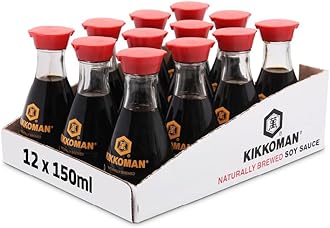 Kikkoman Soy Sauce, 150 ml, (Pack of 12), Naturally Brewed