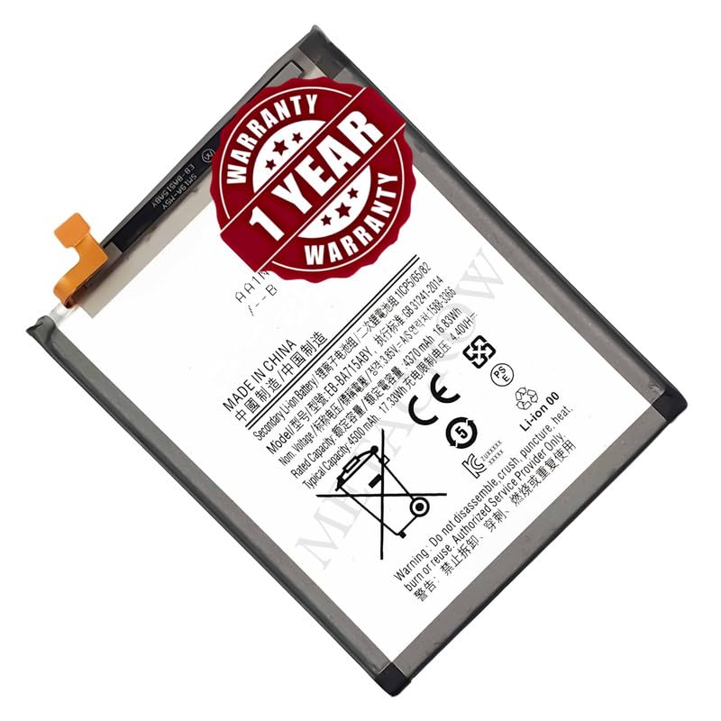 Image of Original EB-BA715ABY Battery Compatible for Samsung Galaxy A71 (4G / 5G) (SM-A715F) / (SM-A716F) - (4500mAh) - 1 Year Warranty JK1