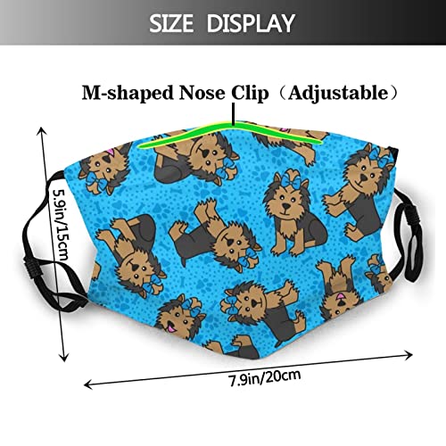 Elasonn 976SG4B4SBDB745#92 Yorkie Party Dog Unisex Fashion Dust Masks thumb #1