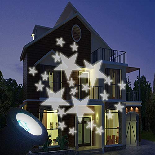 Preisvergleich Produktbild wasserdichte Mobile kühle weiße Sternprojektionslampe Garten-Rasen-Licht-Landschaftslicht-G... im Freien