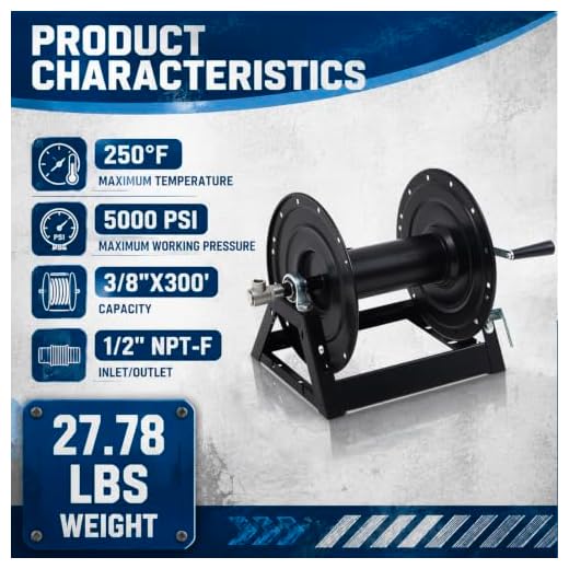Lounsweer Heavy Duty Pressure Washer Hose Reel