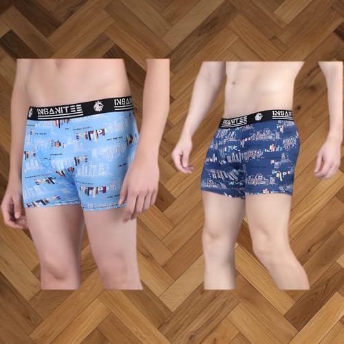 Image of Men's Nylon Stretch Printed Trunk | Ultra-Soft, Breathable Innerwear for Men | Stylish & Supportive Fit