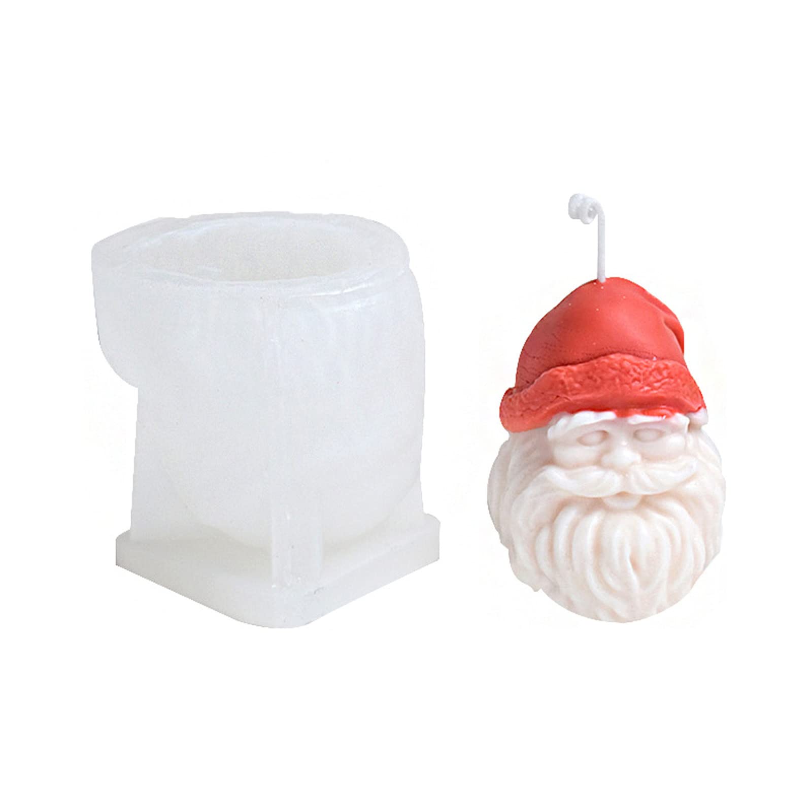 Kalttoy Santa Head Christmas Decoration Silicone Mold 3D Santa Snowman Soap Soap Plaster Mold Silicone Molds For Resin