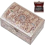 February Mountain Mother of Pearl Trinket Box - Vintage room decor Jewelry storage organizer Unique Gifts for Women who has everything Birthday Anniversary Wedding Christmas