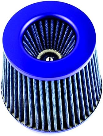 Universal Car Air Filte, High Power Sports Mesh Cone Air Intake Filter for Car Automobile Racing, (Blue)