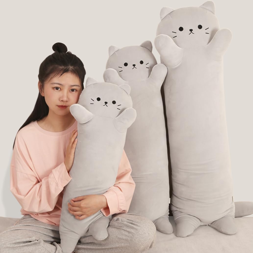 大きい 特大 抱き枕 猫 ねこ ロング ぬいぐるみ かわいい ギフト だきまくら ロングクッション 抱きまくら 横向き寝 洗える だ