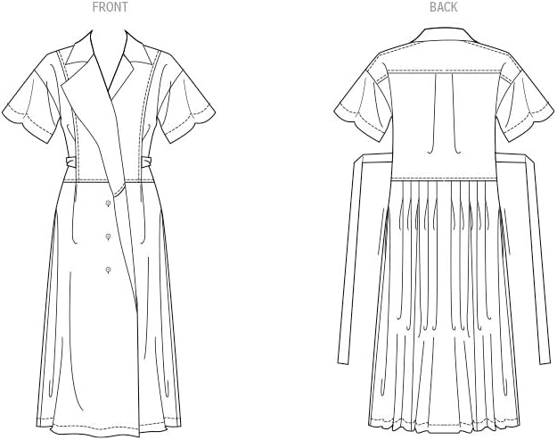 Vogue V2024U5 Misses' Loose-Fitting Midi Dress Sewing Pattern Packet by Rachel Comey, Design Code V2024, Sizes 16-18-20-22-24