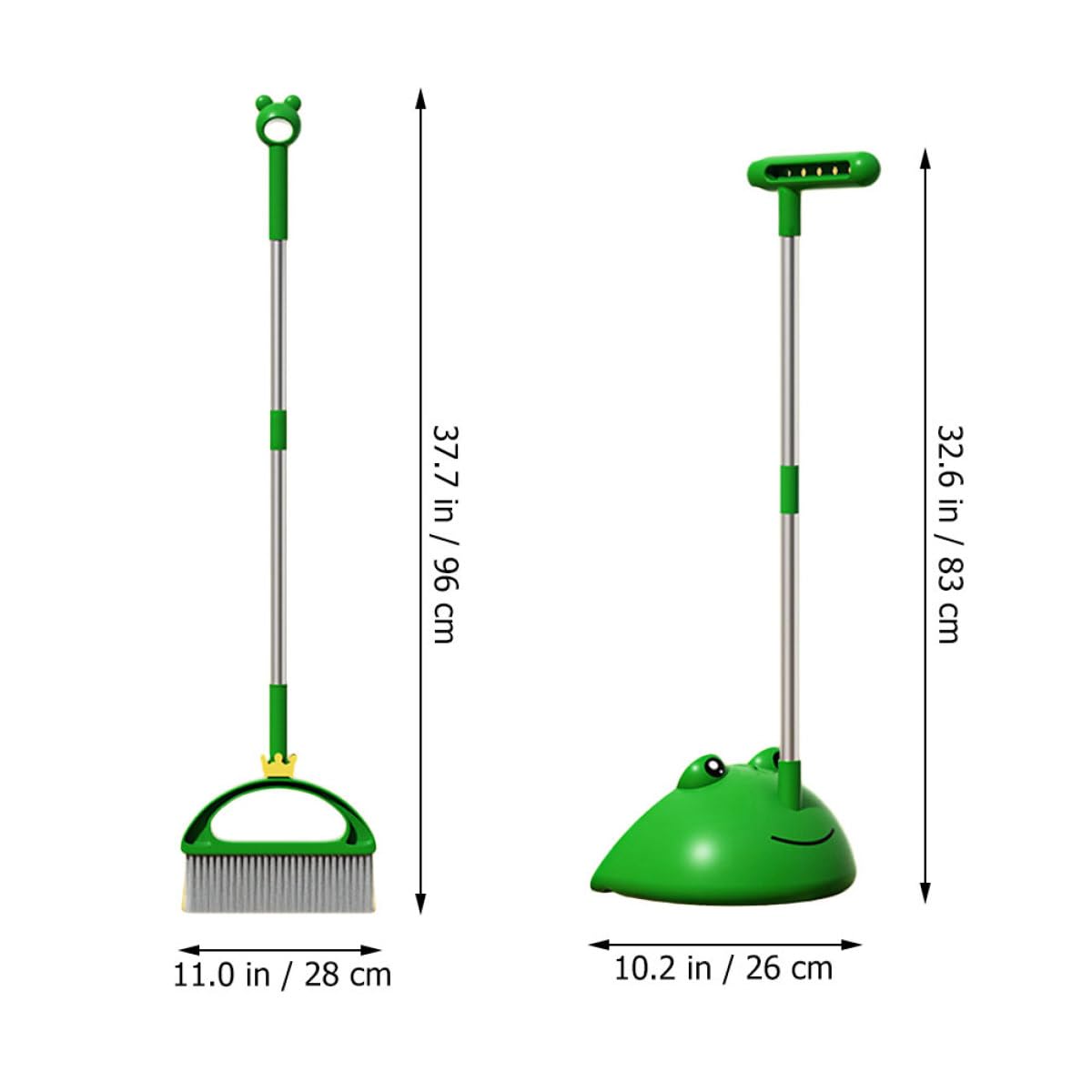 Cabilock Kit de Limpieza Infantil Escoba y Recogedor de Mango Largo, Material PP y Aluminio, Adecuado para Limpiar Habitaciones y Uso Doméstico