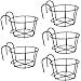 WUHUAROU Macetas de balcón para colgar, estante de flores de hierro, soporte para jardinera, para balcones, vallas, paredes individuales o barandillas, 9 x 13 cm, color negro (5 unidades)
