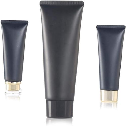 Snadulor - 10 tubos de plástico vacíos de 3.4 onzas líquidas de 3.4 onzas, botellas de viaje recargables para limpiador facial, champú,