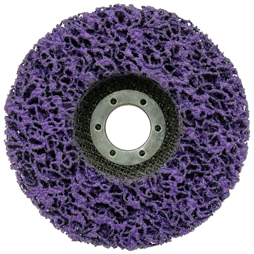 Shark Industries PN-16208 4-1/2″ x 1/2" x 7/8″ Arbor Strip-Brite Disc T27 Extra Coarse/Purple, 1 Pack