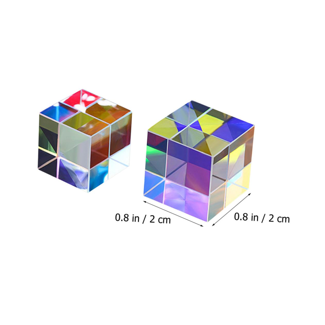 Gatuida 6piezas Prismas Ópticos De Color Cubos Para Experimentos De Física Herramientas Educativas Para Dividir Luz y Aprendizaje Divertido