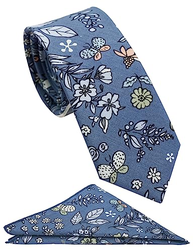 Cravate en coton motif floral pour un mariage bohème chic