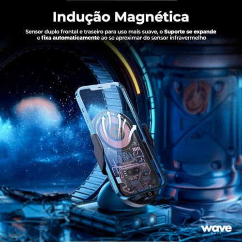 Suporte Para Celular No Carro Com Carregamento Por Indução - Carregador De Telefone Premium Sem Fio
