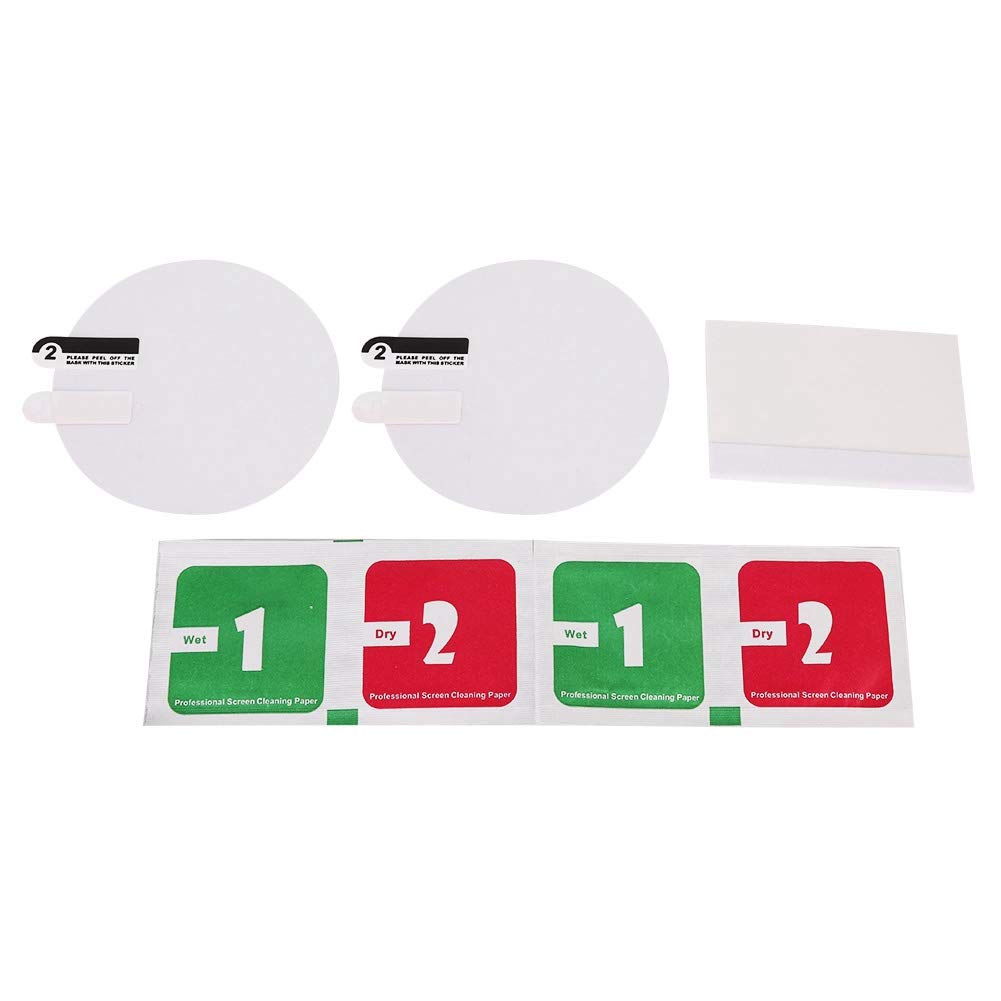 Acouto Car Rearview Mirror Film 80mm Transparent Car Rear View Mirror Anti Fog Rainproof HD Clear PET Protective Film Sticker 2pcs Rounded