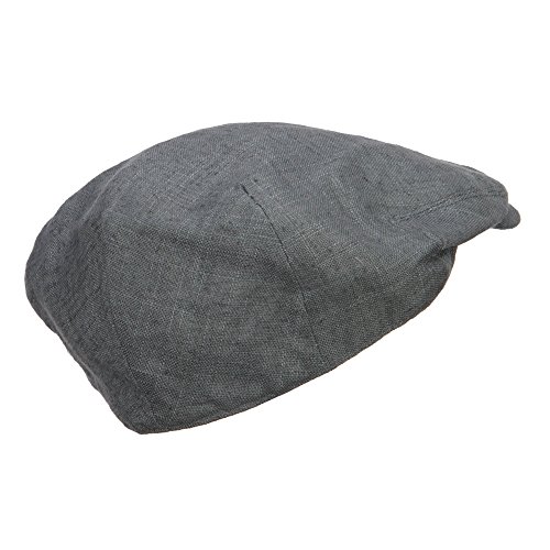 e4Hats.com Men's Linen Summer Ivy Cap - Slate Grey 2XL-3XL