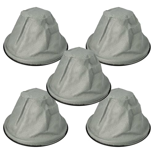 vhbw 5x Filtro de bolsa compatible con Parkside Pas 500 D2 aspiradora chimenea, aspiradora cenizas - Repuesto, lavable negro gris