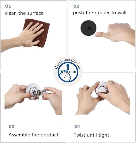 Miniatura 6 de Soporte para cepillos de dientes con ventosa, soporte para pasta de dientes y cepillos de dientes con potente sistema de vacío o adhesivo,