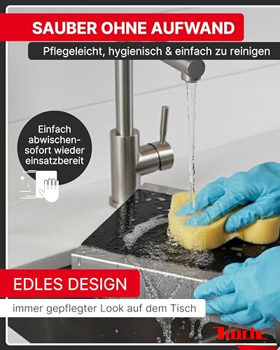 Foto von Koch #02 Hochwertiges Edelstahl Rechaud/Stövchen mit eloxierter Wärmeplatte und flexiblem Teelichtauszug für 2 Teelichter - 0,9 KG - Warmhalteplatte Speisenwärmer Tellerwärmer Made in Germany