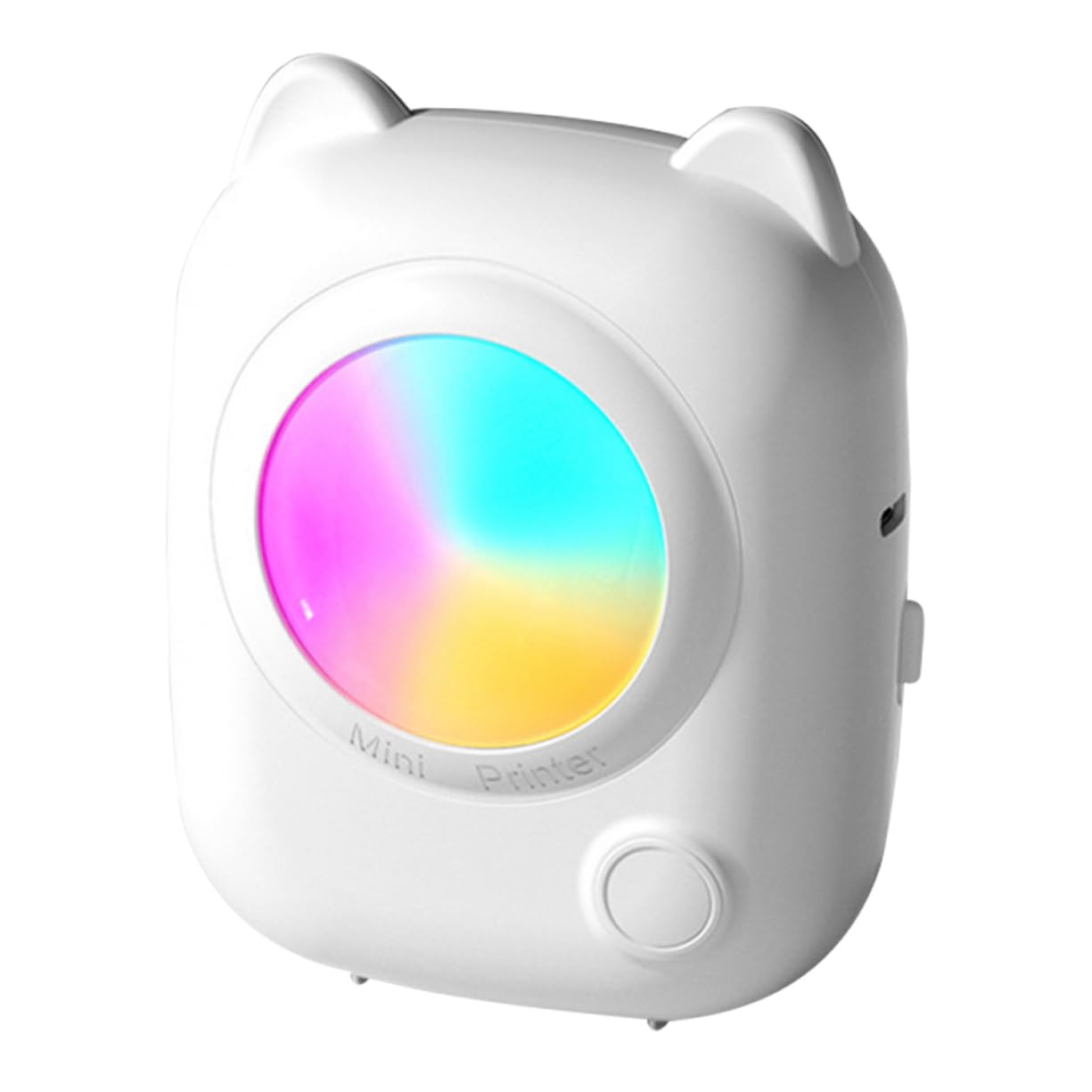 HOMSFOU Mini Imprimante Thermique de Poche sans Fil sans Encre, Blanche