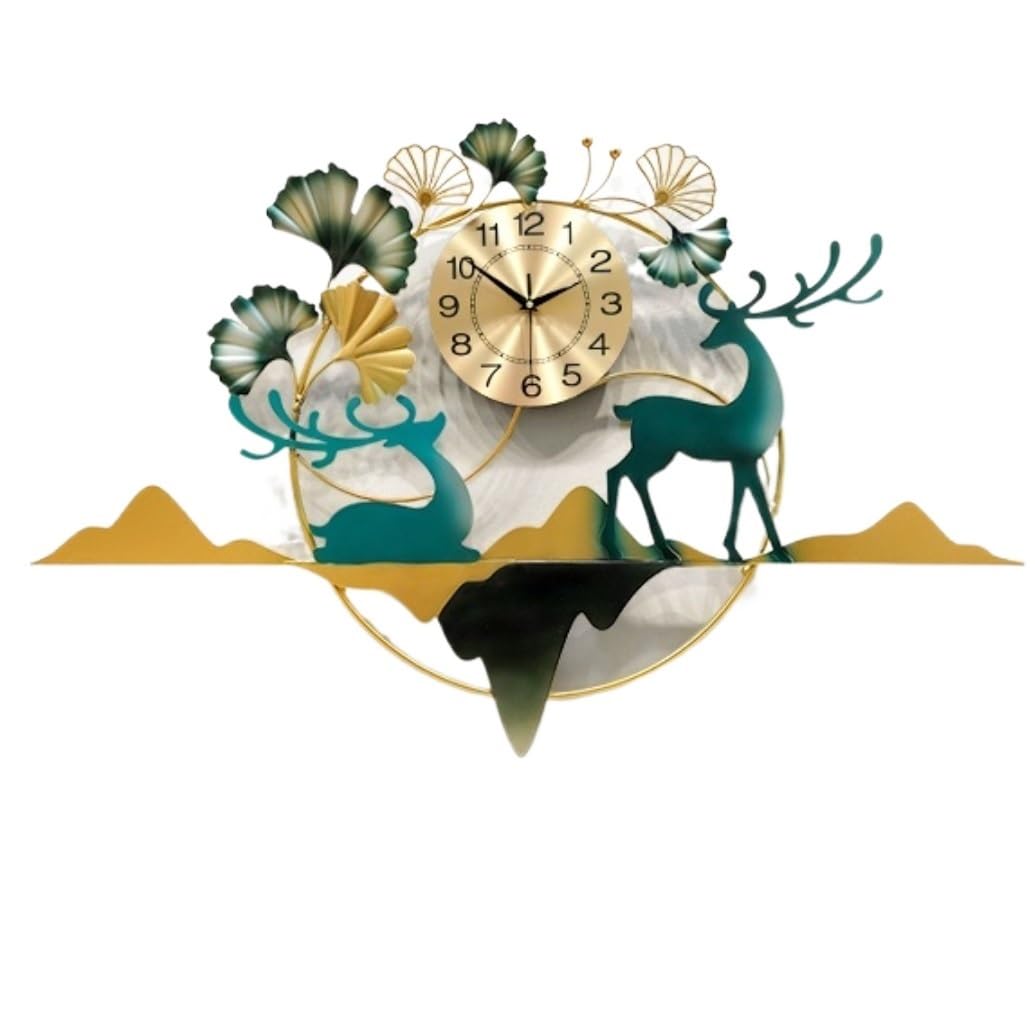 AZHKJKZH Wall Mounted Clock Metal Wall Clock Silent Modern Clocks Battery Operated Art Decor For Home Living Room Bedroom For Living Room