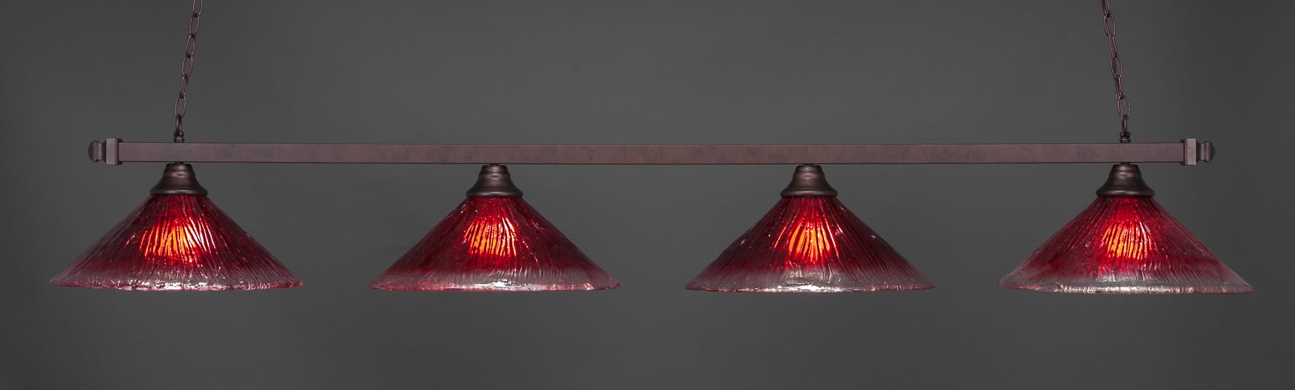 Toltec Lighting 804-BRZ-53613 Square 4 Light Bar with 16