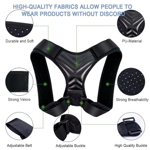 Reatowrol Posture Corrector, Back Brace for Women and Men, Adjustable Back Support, Shoulder Straightener for Improving Hunchback, Providing Pain Relief from Neck, Shoulder, and Upper Back