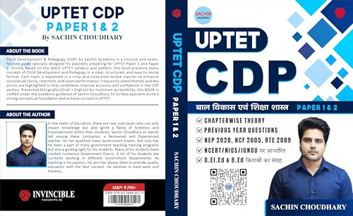 Image of UP TET CDP| Paper 1 & 2 | Sachin Academy | Sachin Choudhary | Invincible