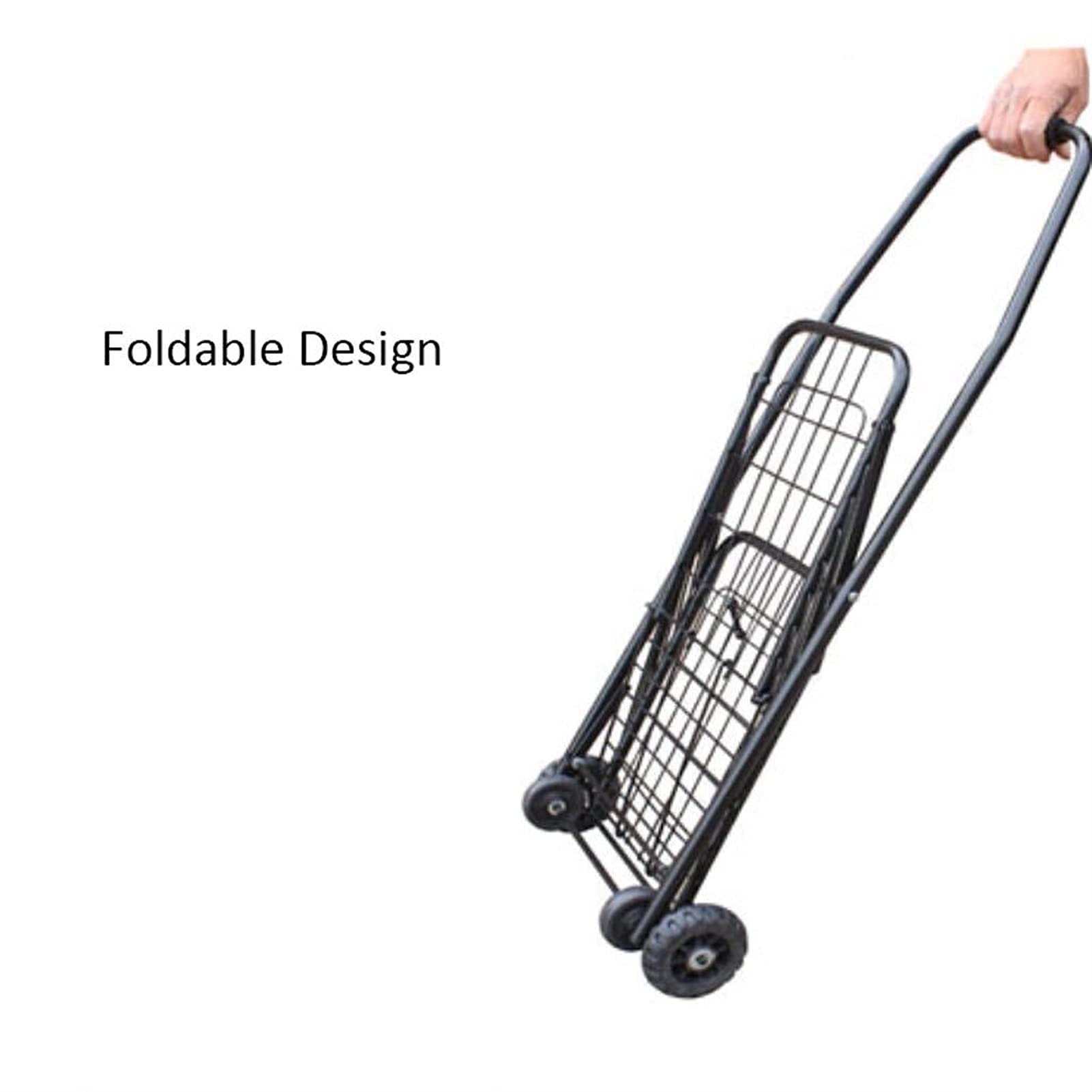 Amazon｜ショッピングカート鉄製ショッピングカート、4輪折りたたみ式