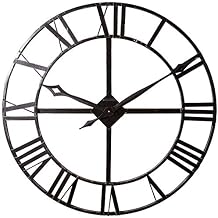 Howard Miller Lacy Wall Clock II - Traditional Wall Art Gray Finish Wrought-Iron | Analog Display with Roman Numerals Battery Powered Quartz Movement Office Home and Room Decor