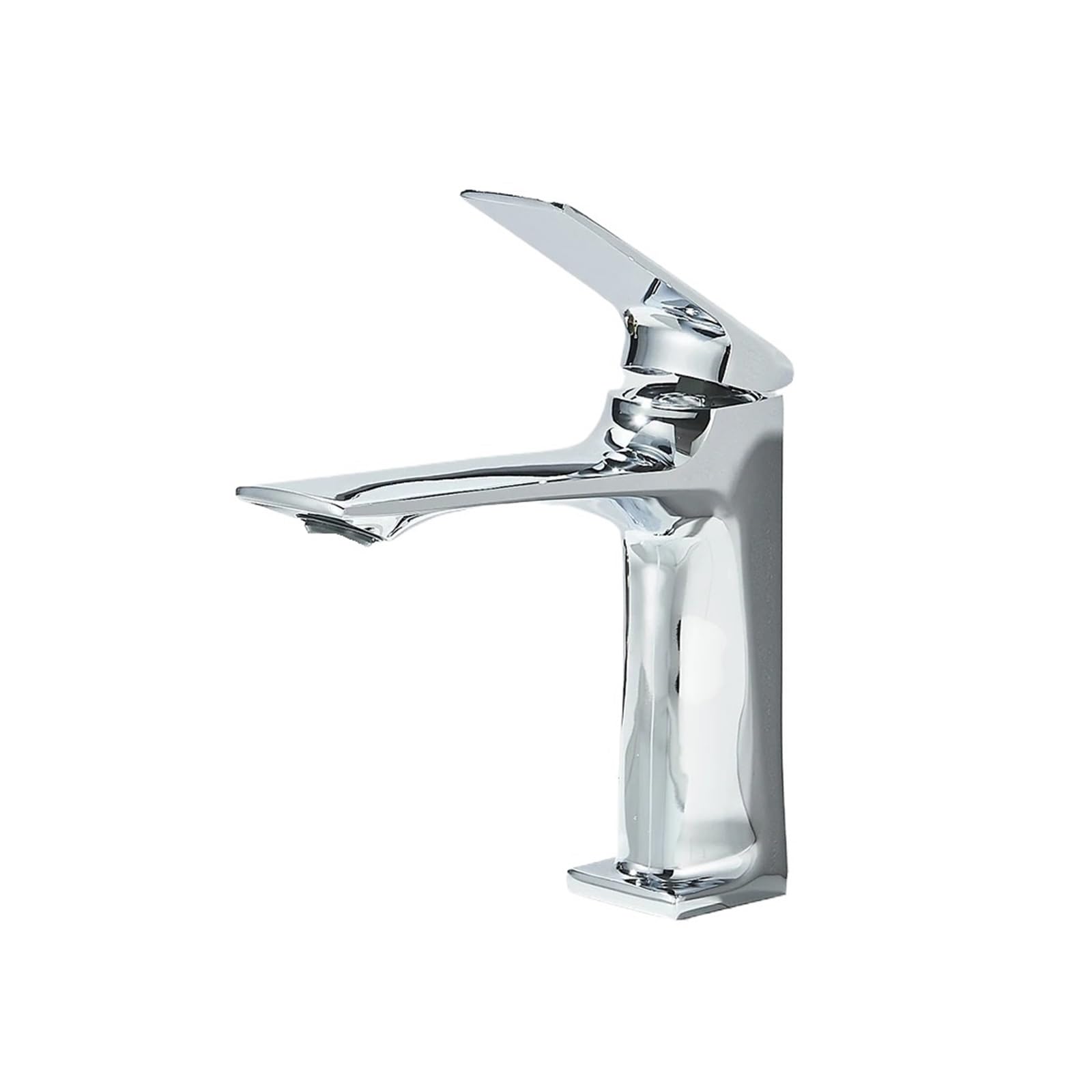 Ckafzmyjqbt White Short Chrome Basin Faucet Wash Sink Faucet Black Bathroom Basin Taps White Hot Cold Water Mixer Tap Basin Sink Mixer(White Short)