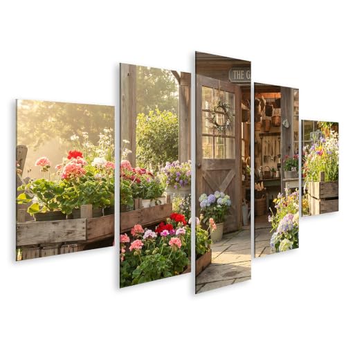 Tableau nature 5 pièces fleuriste de rêve pour salon islandburner